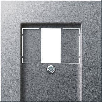 Gira - Einsatz/Abdeckung für Kommunikationstechnik Zentralplatte TAE alu 027626 System55