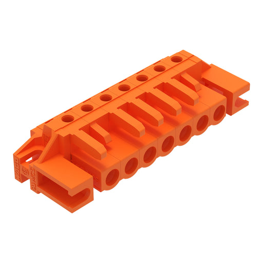 WAGO - Leiterplattensteckverbinder THT-Federleiste abgewink. 232-267/047-000 Maß 5,08mm,orange − 50 Stück