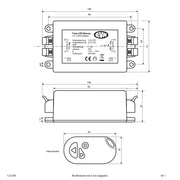 EVN Lichttechnik - Steuergerät für Leuchten LED-Funk-Dimmer-Set FLD 1296 12/24V DC IP20