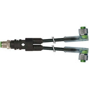 Murrelektronik - Konfektioniertes Sensor-Aktor-Kabel M12-Y-Verteiler 7000-40781-6330150 Winkelbuchse M12,LED