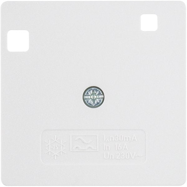 Berker - Abdeckung/Bedienelement für Installationsschalterprogramme Zentralstück pws/matt/samt 14961909 f.FI-Schutzschalter