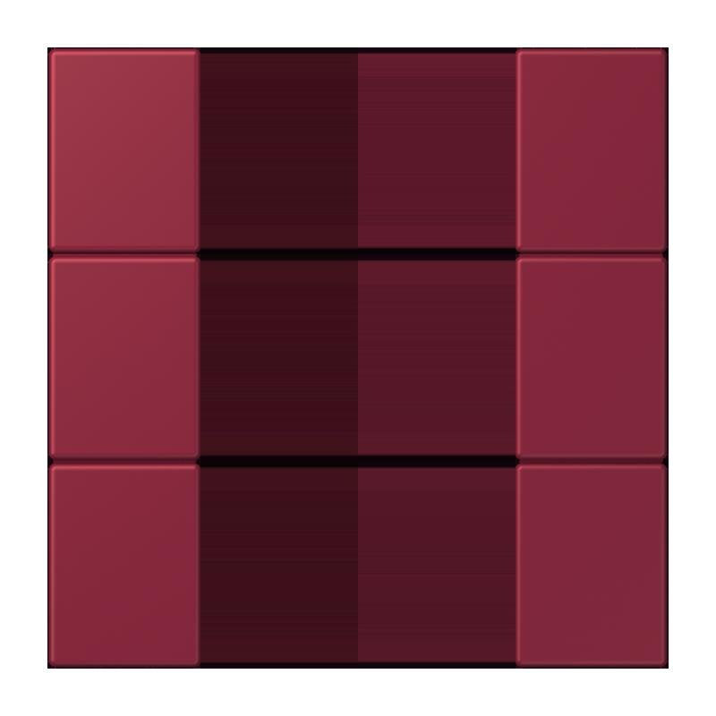 Jung - Abdeckung/Bedienelement für Installationsschalterprogramme Tastensatz 3fach LC 503 TSA 255 le rubis