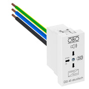 OBO Bettermann - Geräteüberspannungsschutz für Energietechnik/Stromversorgung Überspannungsmodul ÜSS 45-A-RW