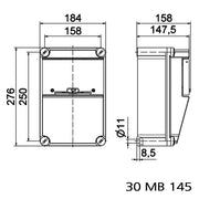 Bals Elektrotech - Leergehäuse 61402 276X184mm