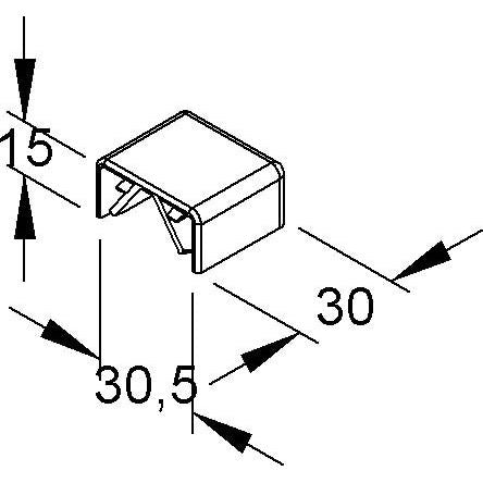 Niedax - Schutzkappe/Abdeckung für Stiel/Profilschiene Schutzkappe SKSP 70 − 20 Stück