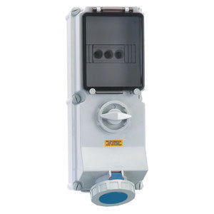Bals Elektrotech - CEE-Steckdose abschaltbar, abgesichert (IEC 60309) Wandsteckdose abschaltbar 17041 verriegelt abgesich