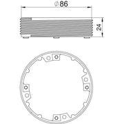 OBO Bettermann - Unterflur-Auslassdose Aufstockring AR80 24 f. US80