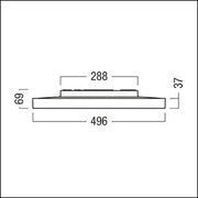 Zumtobel Group - Decken - /Wandleuchte LED - Wand - u.Deckenleuchte LANOS L  #42948481 840, sw
