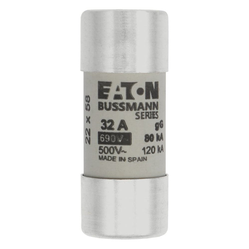 Eaton - Zylindrische Sicherung Sicherungseinsatz Nieders. CYLINDRICA#C22G32 32A AC 690V 80kA − 10 Stück