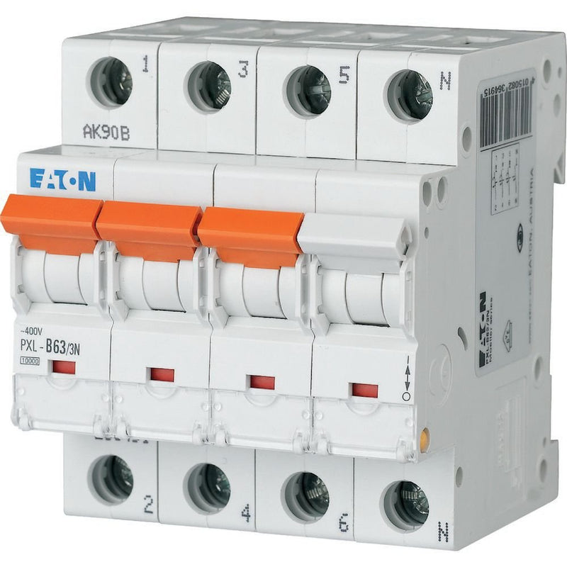 Eaton - Leitungsschutzschalter LS-Schalter m.Beschrift. PXL-B63/3N B 63A, 3p+N