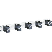 Schäfer IT - Kabelführung für Gehäuse/Schränke 482,6mm (19")-Rangierpanel B7970050 RAL9005,1HE,5Kst.Büg