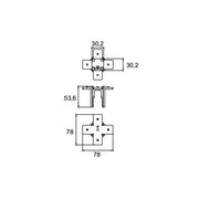 Brumberg Leuchten - Mechanisches Zubehör/Ersatzteile für Leuchten Kreuzverbinder 88498380