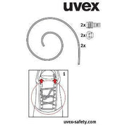 Uvex - Zubehör/Ersatzteile für persönliche Schutzausrüstung Elastiksenkel-Set 9591000 uvex 1 95910 00