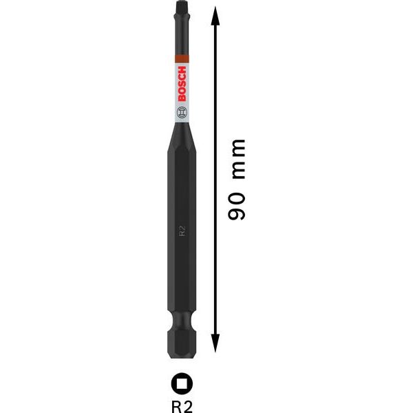 Bosch - Bit PRO Robertson Impact 2608522554 Bit, R2, 90 mm