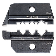 Knipex - Einsatz für Presswerkzeug Kabelschuhe/Verbinder, Aderendhülsen, Schirmanschluss Crimpeinsatz 97 49 69 2 für Solar-Steckverb