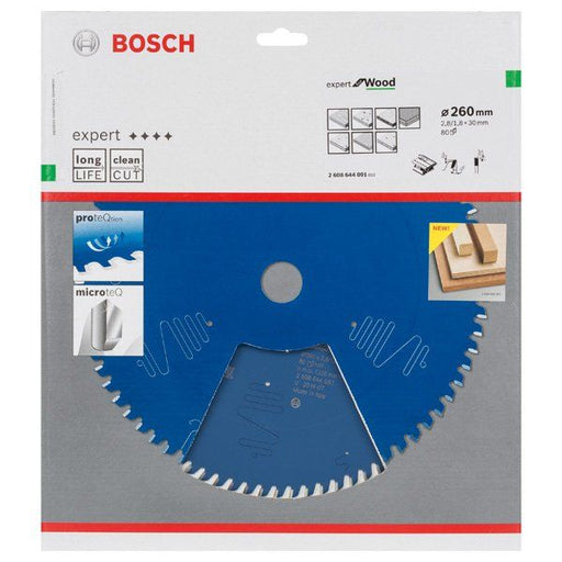 Bosch - Kreissägeblatt Expert for 2608644091 Wood T 260 x 30 - 80