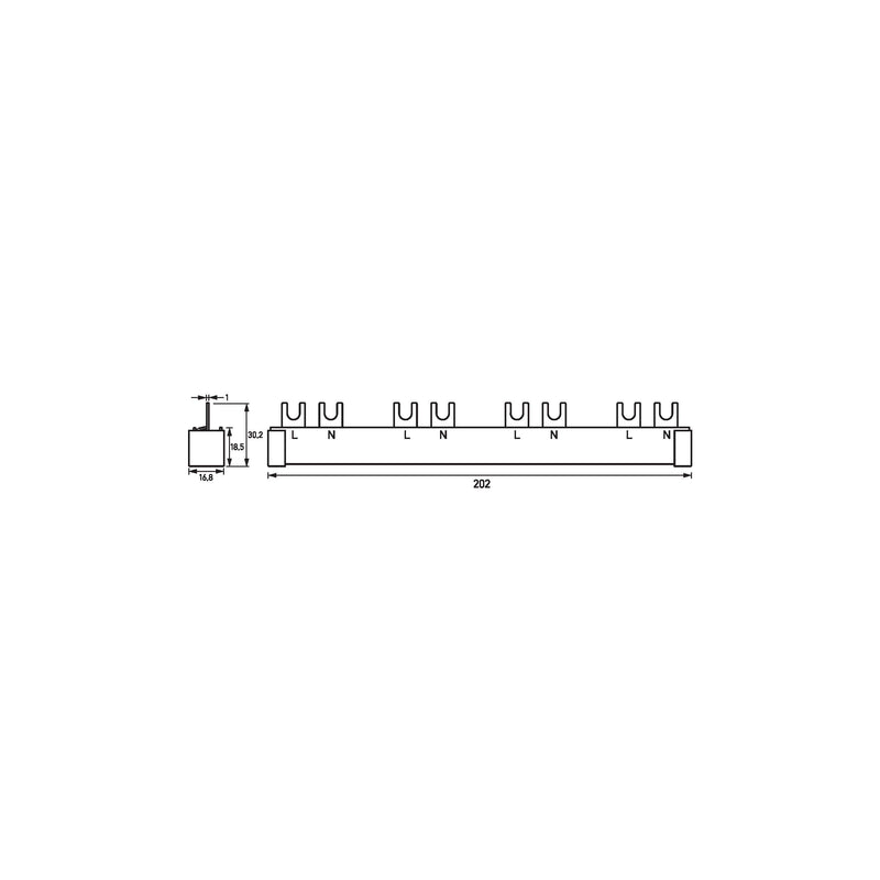 Doepke - Phasenschiene B G12TE-1/N/S-10