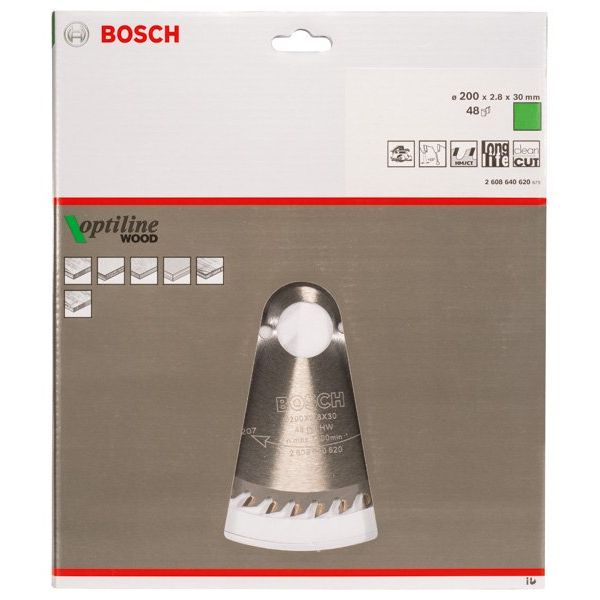 Bosch - Kreissägeblatt PRO Wood Kreissägeblatt, 2608640620 200 x 2,8 x 30 mm