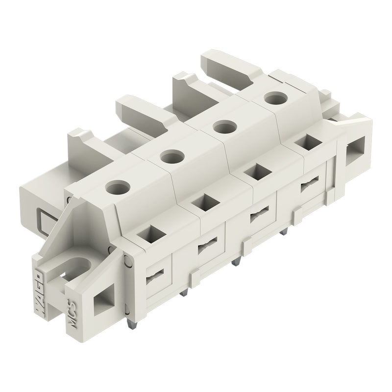 WAGO - Leiterplattensteckverbinder THT-Federleiste abgewink. 722-834/031-000 7,5mm,lichtgrau − 50 Stück
