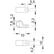 OBO Bettermann - Befestigungsschelle für Kabel/Rohre Befestigungsschelle 255 8 LGR Iso,gr − 100 Stück