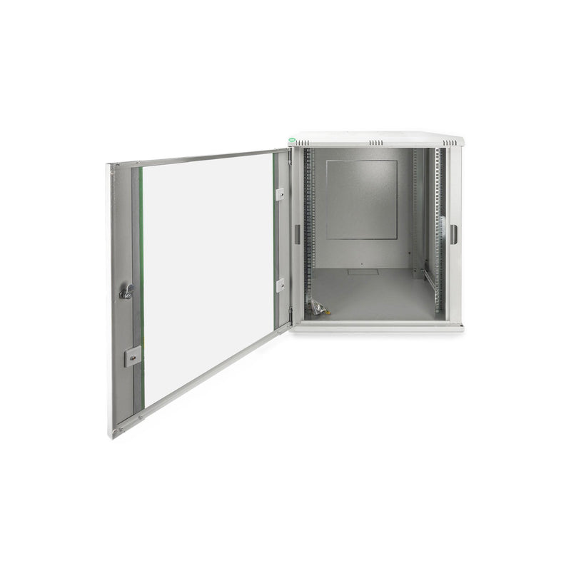 DIGITUS - Netzwerk-/Serverschrank Wandschrank mit Glastür DN-19 16U-6/6-EC 16HE 600x600 grau