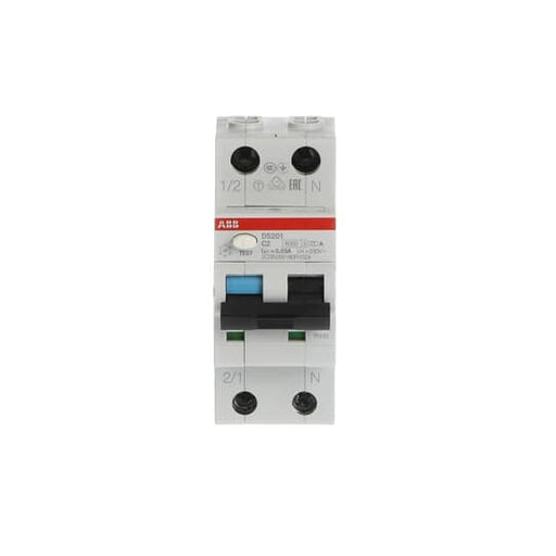 ABB Stotz S&J - Kombination FI-Schalter/Leitungsschutzschalter FI/LS-Schalter DS201A-C2/0,03 6kA, 1p+N