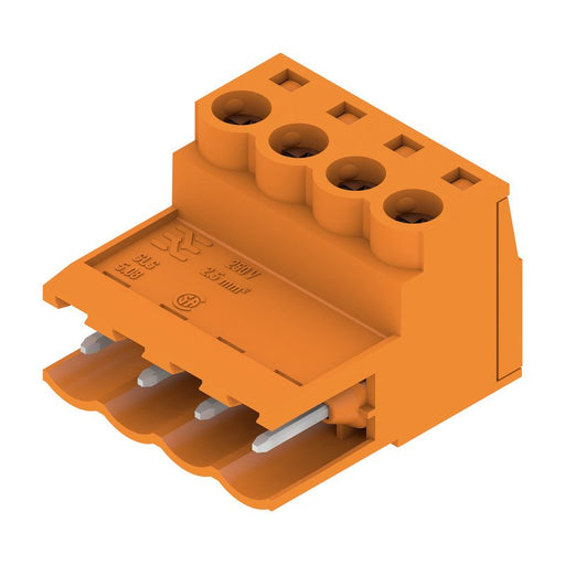 Weidmüller - Kabelsteckverbinder für Leiterplattensteckverbinder LP-Verbinder Raster 5.08 SLS 5.08/4 SN OR − 90 Stück