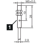 Di-soric - Induktiver Näherungsschalter Induktiver Näherungssensor INSM-M05-B0.8NS-2C 0.8mm, bündig