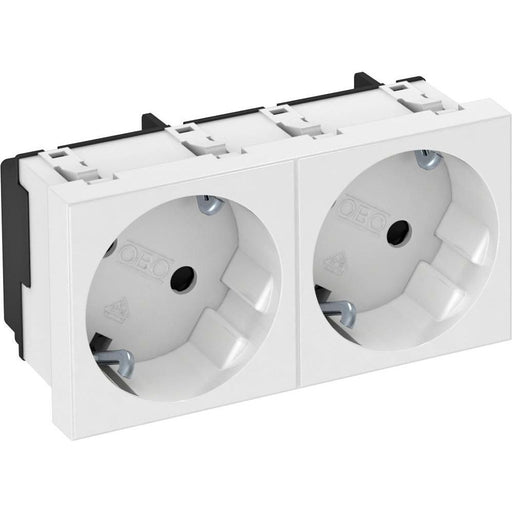 OBO Bettermann - Steckdose 33 Grad, 2-fach STD-D3S RW2 Schutzkontakt