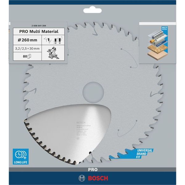 Bosch - Kreissägeblatt PRO Multi Material 2608641204 Kreissägeblatt 260 x