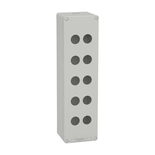 Schneider Electric - Gehäuse für Befehls- und Meldegeräte Leergehäuse XAP, Metall XAPD5510 grau, für 12x22mm
