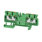 Weidmüller - Durchgangs-Reihenklemme A4C 2.5 GN PUSH IN, 2.5 mm² − 100 Stück