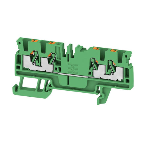 Weidmüller - Durchgangs-Reihenklemme A4C 2.5 GN PUSH IN, 2.5 mm² − 100 Stück