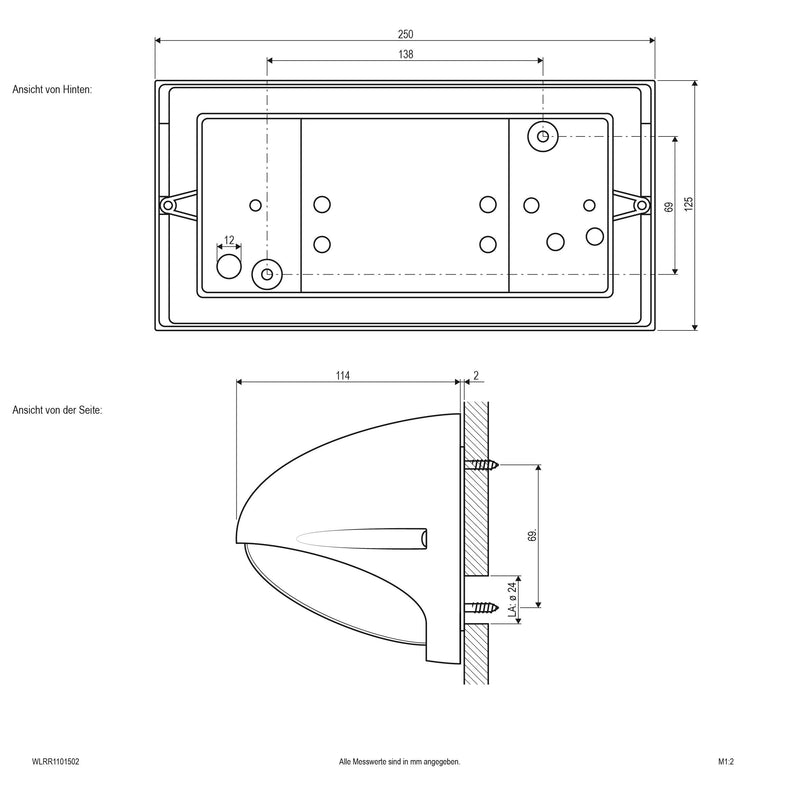 EVN Lichttechnik - Decken-/Wandleuchte LED-Wandanbauleuchte anth WLRR1101502 3000K IP54 220-240V