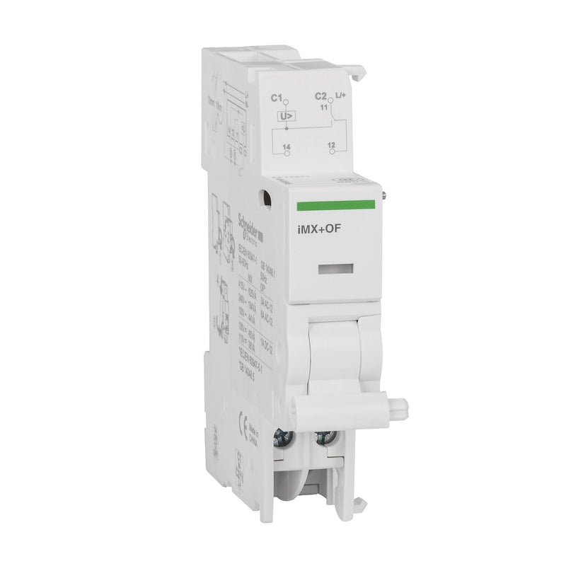 Schneider Electric - Zusatzeinrichtung für Reiheneinbaugeräte Arbeitsstromauslöser A9A26946 220-415VAC IMX+OF