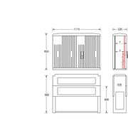 uesa - Gehäuse/Schaltschrank (leer) Normschrank IP44 A120-850 850x1115x320mm