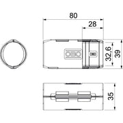 OBO Bettermann - Muffe für Installationsrohre Quick-Pipe-Verbind.-muffe 3000 MMS M32 LGR