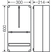 Hensel - Zähler-Leergehäuse Zählergehäuse Mi 2410 300x600x214mm T=190