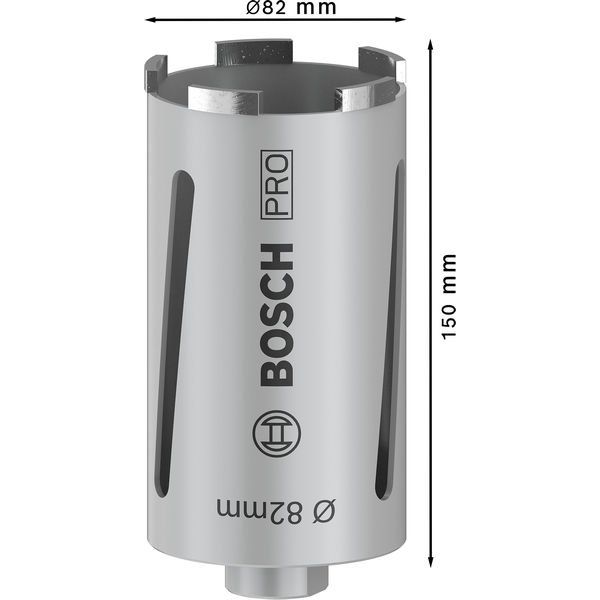 Bosch - Bohrkrone PRO Trockenbohrkrone, 82 x 2608587325 150 mm, G 1/2 Zoll