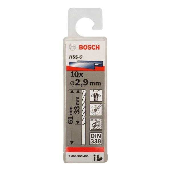 Bosch - Bohrer PRO Metal HSS-G 2608585480 Spiralbohrer 2,9 x