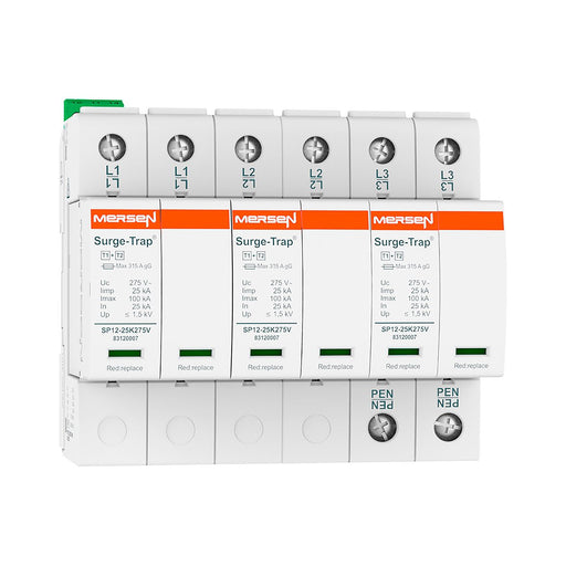 Mersen - Blitzstromableiter für Energietechnik Überspannungsableiter STPT12-25K275V-3PM Typ1+2 25kA Uc275V