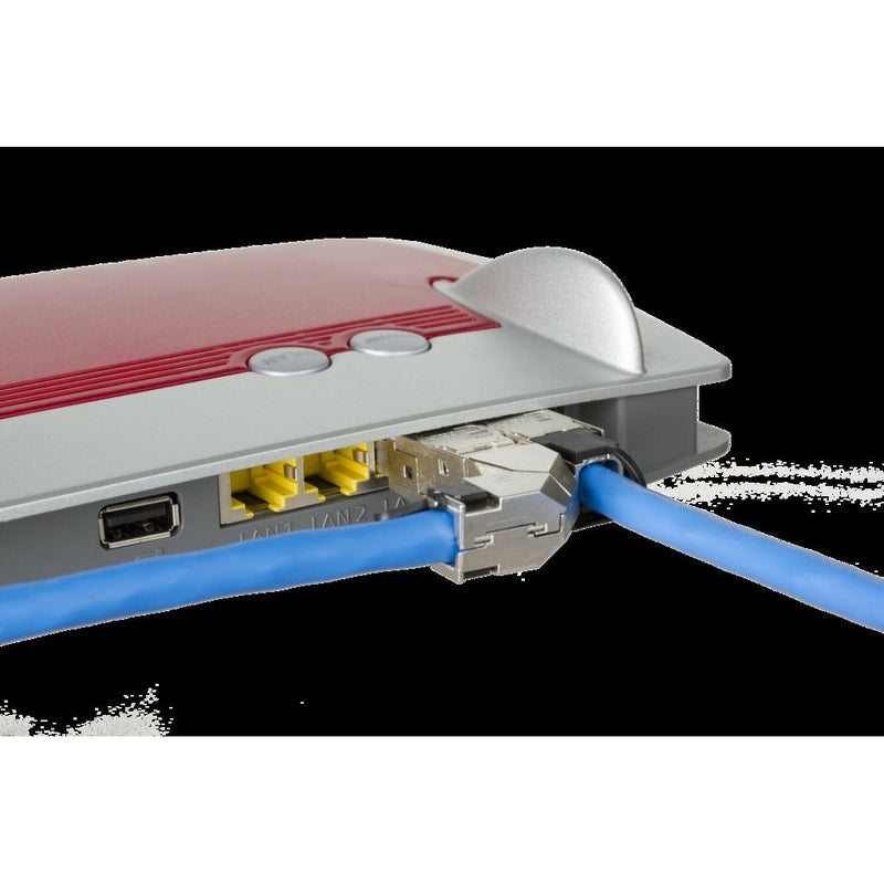 Metz Connect - Modularer Steckverbinder RJ45 Stecker Cat.6A 130E405032-E Kabelzuführ.180 Grad − 1 Stück