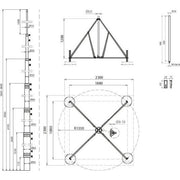 DEHN - Fangeinrichtung für Blitzschutz Fangstange FS T D50 7 #105715 L8,0m