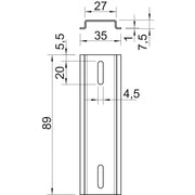 OBO Bettermann - Tragschiene Hutschiene 2069 T60 GTP − 10 Stück