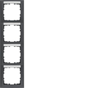Berker - Abdeckrahmen Rahmen 4fach anth matt 10149969