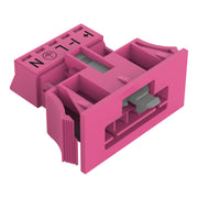 WAGO - Geräteanschluss für steckbare Gebäudeinstallation Snap-In-Stecker 890-795/080-000 5-polig,Kod. B,pink − 50 Stück