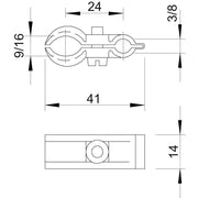 OBO Bettermann - Spanndrahtschelle ISO-Spanndrahtschelle 4024 9-16 grau