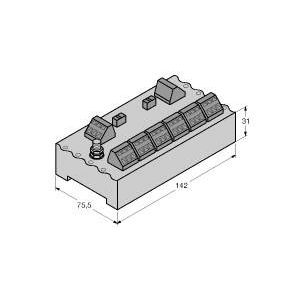 Turck - Passiver Sensor-/Aktor-Verteiler (mit Leitung) Verteilerbaustein JRBS-40SC-6C/EX