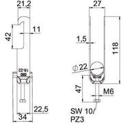 OBO Bettermann - Bügelschelle BS-W2-K-22 FT 6-22mm − 50 Stück