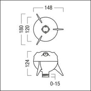 Zumtobel Group - Mechanisches Zubehör/Ersatzteile für Leuchten Montageset SUSP DOT28 #24169460